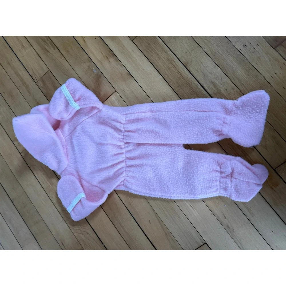 VTG Bunny Warmer Carriage suit mushroom patch‎ in pink with original dust bag